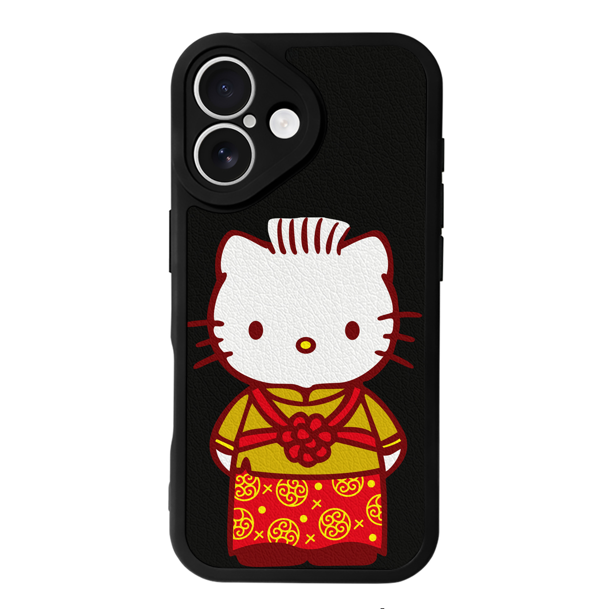 （画像用） Hello Kitty ハローキティ 【iPhone 16シリーズ対応】シリコンスマホケース（レザー調） 材質：シリコン